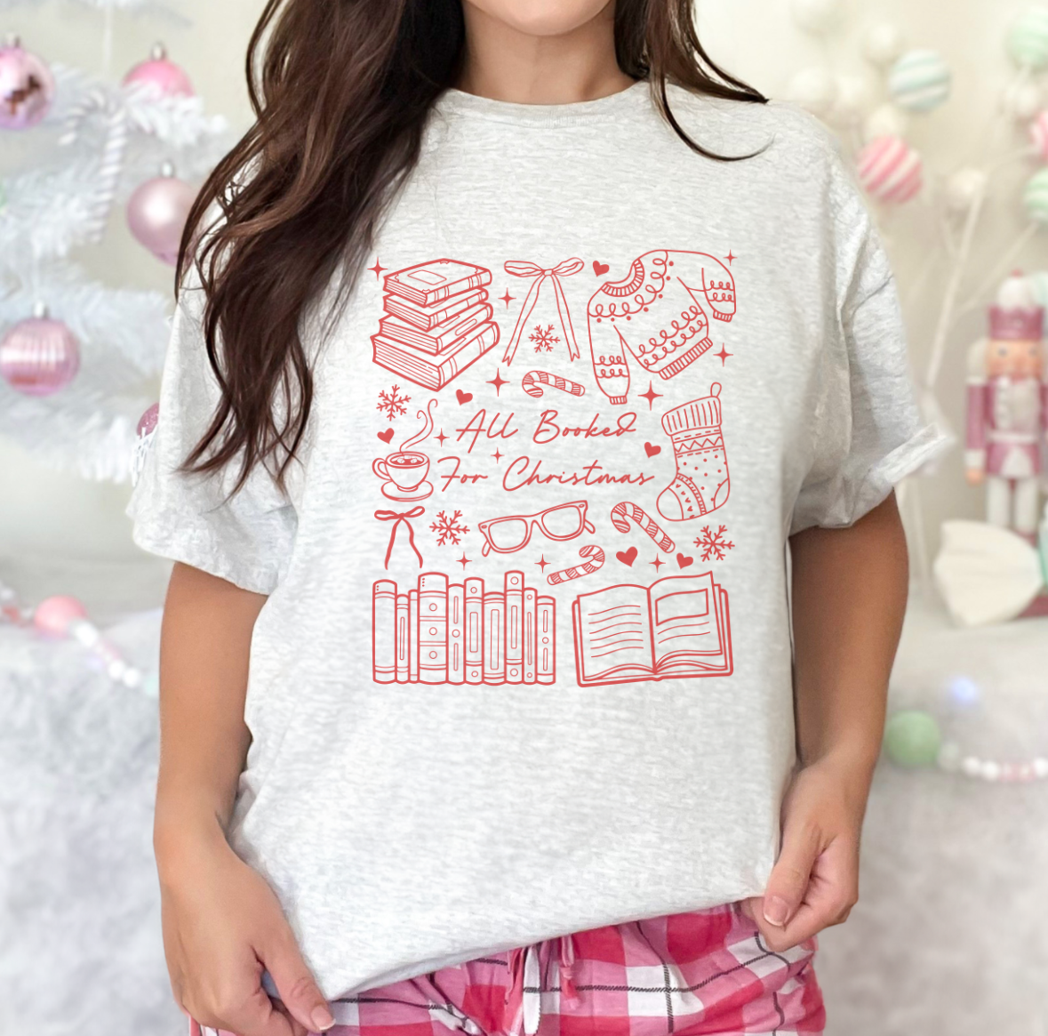 BOOKED FOR CHRISTMAS TSHIRT