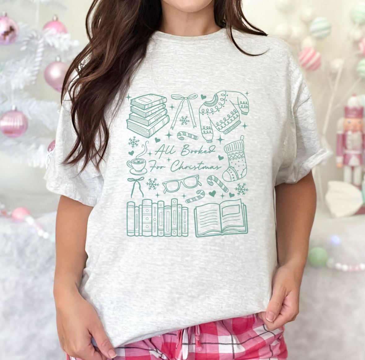 BOOKED FOR CHRISTMAS TSHIRT
