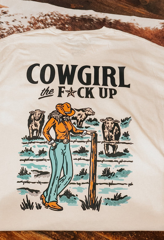 COWGIRL UP POCKET TEE