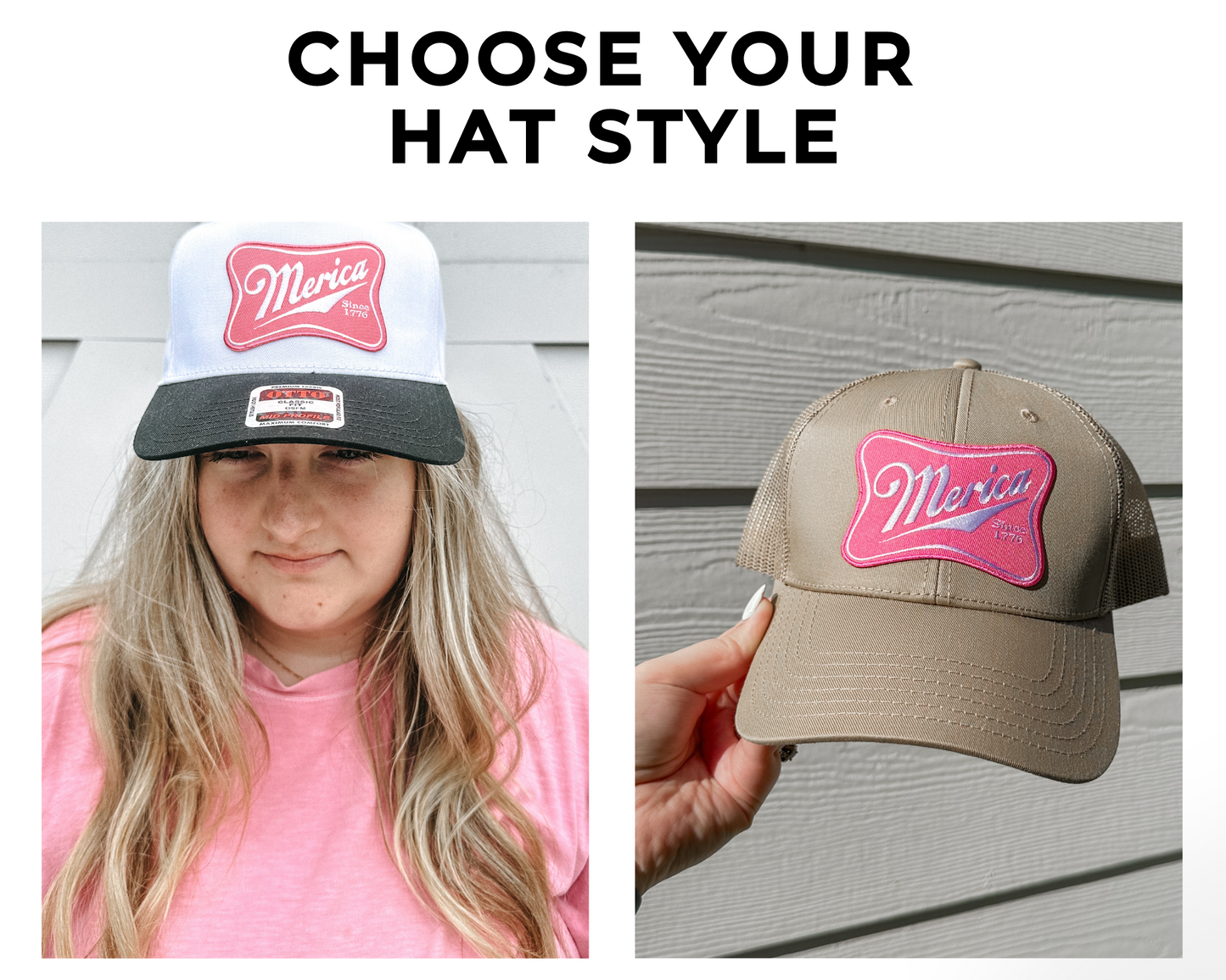 PINK MERICA HAT