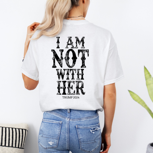 I  AM NOT W/ HER POCKET TEE