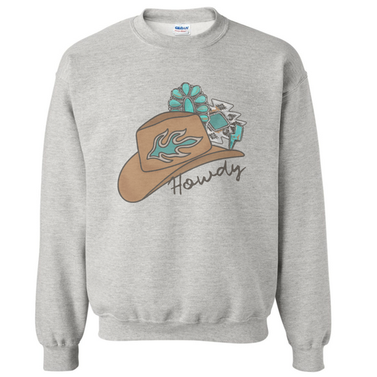 HOWDY COWBOY HAT SWEATSHIRT (READ DESCRIPTION)