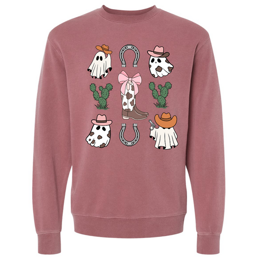 WESTERN HALLOWEEN COLLAGE SWEATSHIRT