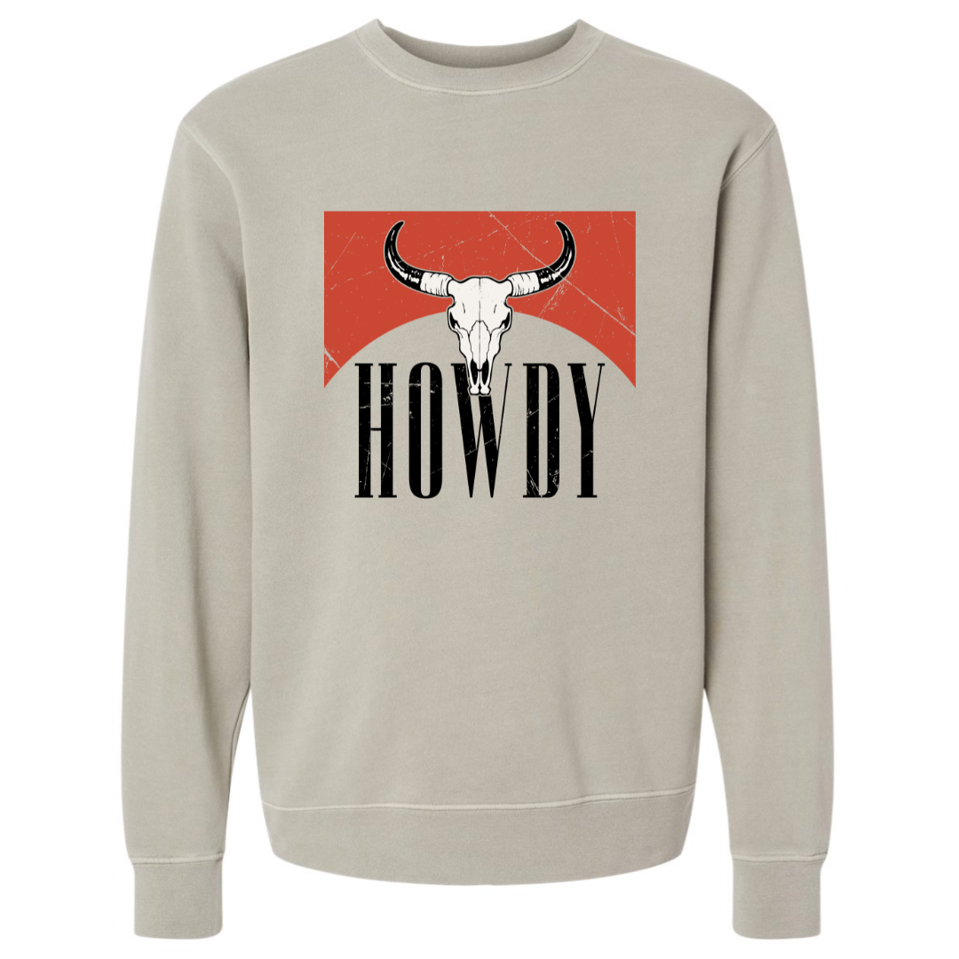 HOWDY BULL SKULL SWEATSHIRT