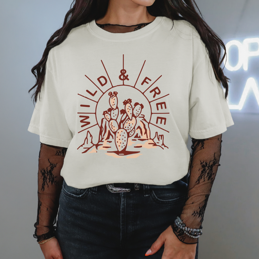 WILD & FREE CACTUS TSHIRT