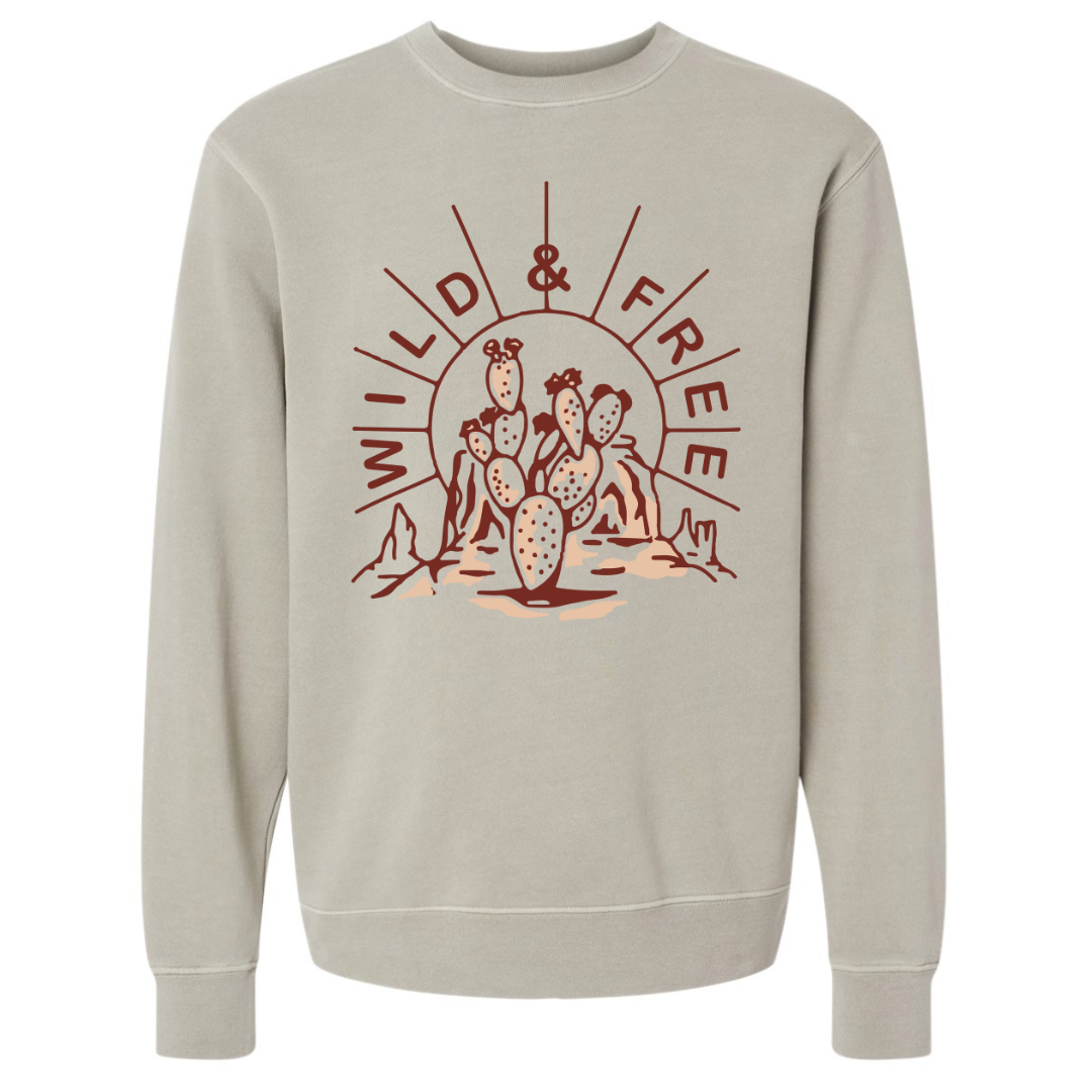 WILD & FREE CACTUS SWEATSHIRT