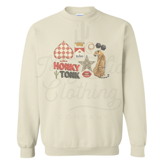 HONKY TONK COLLAGE SWEATSHIRT (READ DESCRIPTION)