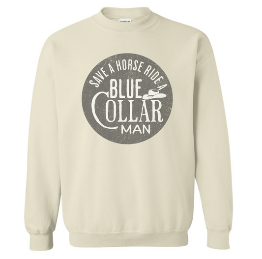 RIDE A BLUE COLLAR MAN SWEATSHIRT (READ DESCRIPTION)