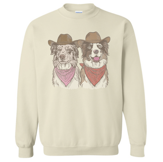 (2 DOGS) CUSTOM HOWDY DOG SWEATSHIRT (READ DESCRIPTION) (Copy)