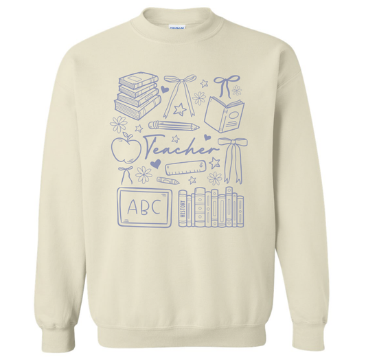 TEACHER COLLAGE SWEATSHIRT