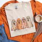 FAUX GHOSTS OR PUMPKINS PATCHWORK TSHIRT