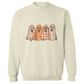 FAUX GHOSTS OR PUMPKINS PATCHWORK SWEATSHIRT