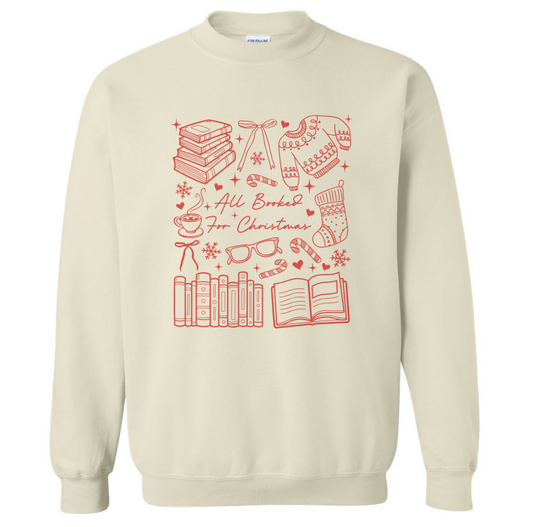 BOOKED FOR CHRISTMAS SWEATSHIRT