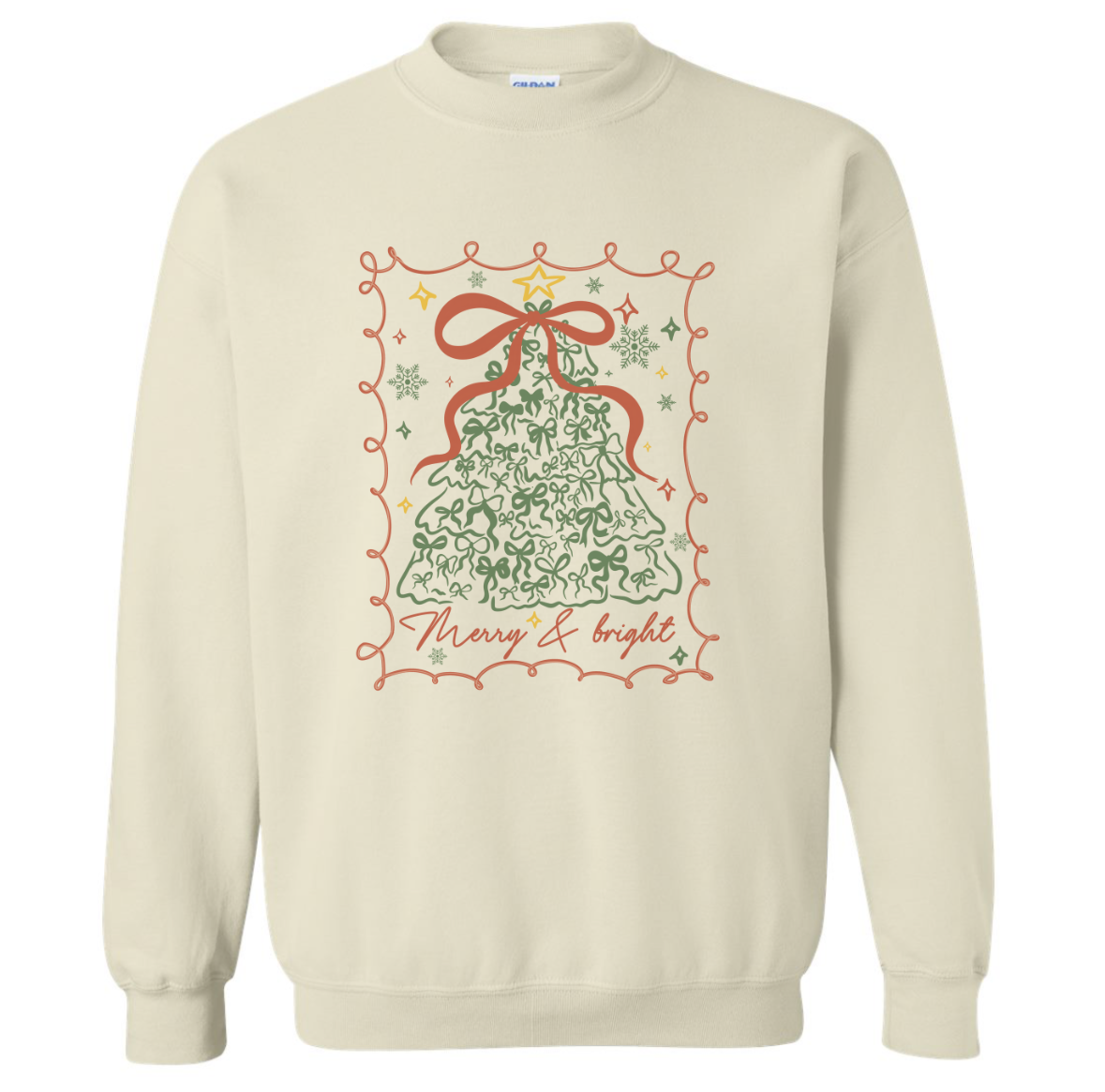 BOW CHRISTMAS TREE SWEATSHIRT
