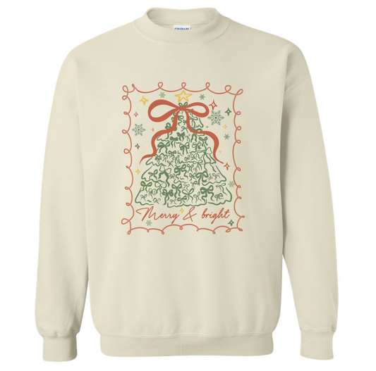 BOW CHRISTMAS TREE SWEATSHIRT