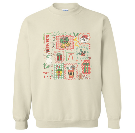 CHRISTMAS COLLAGE SWEATSHIRT
