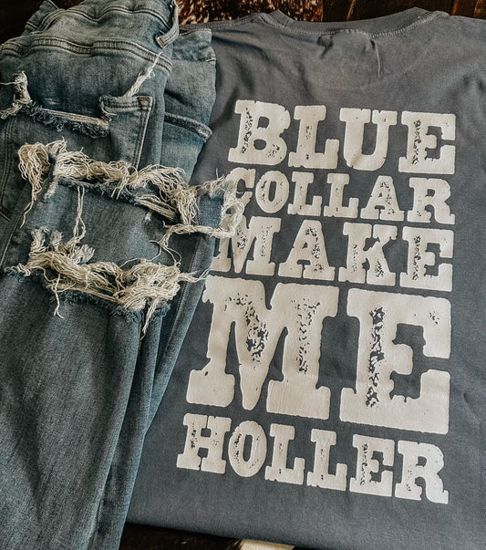 MAKE ME HOLLER POCKET TEE