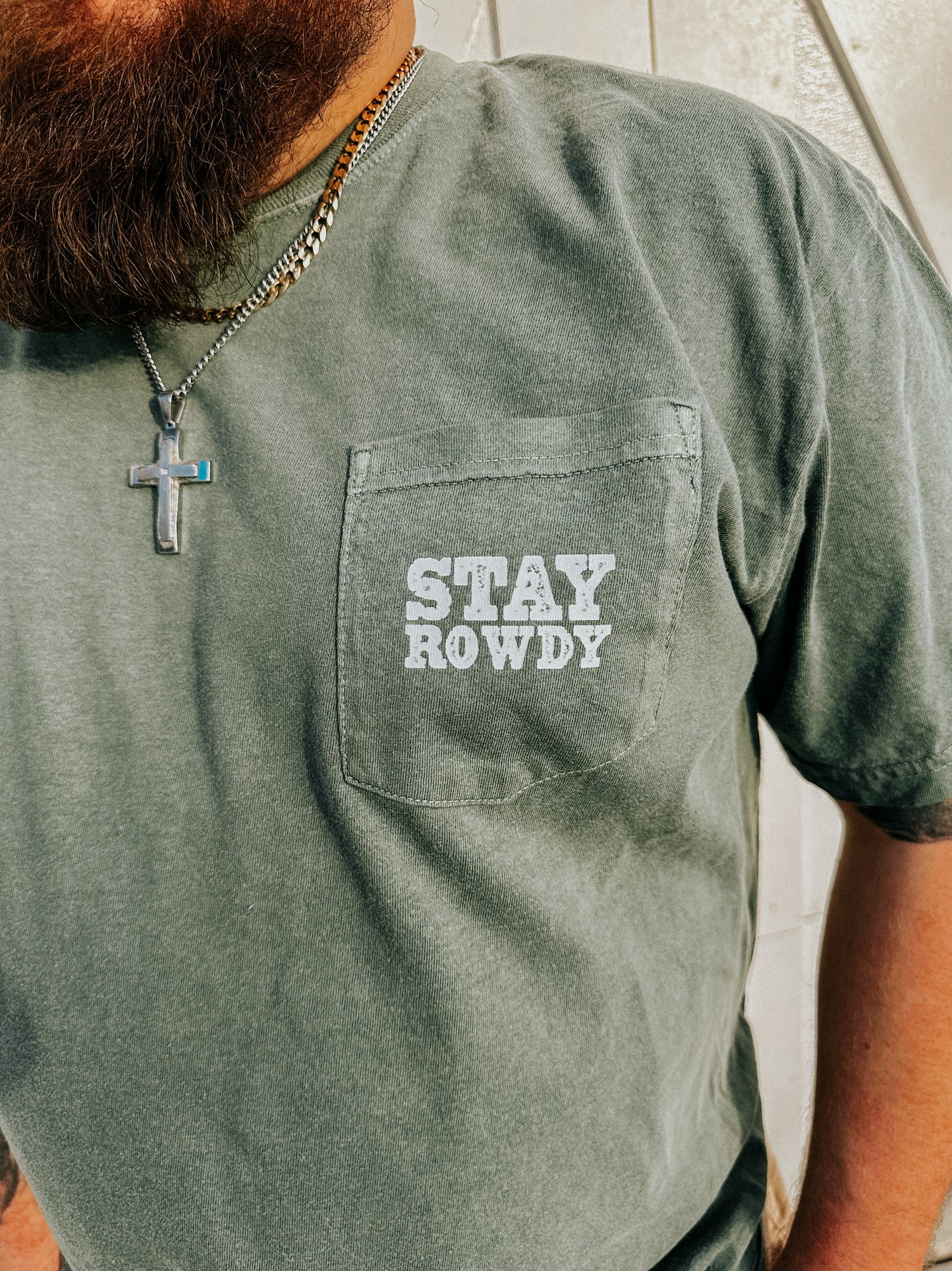 STAY ROWDY POCKET TEE