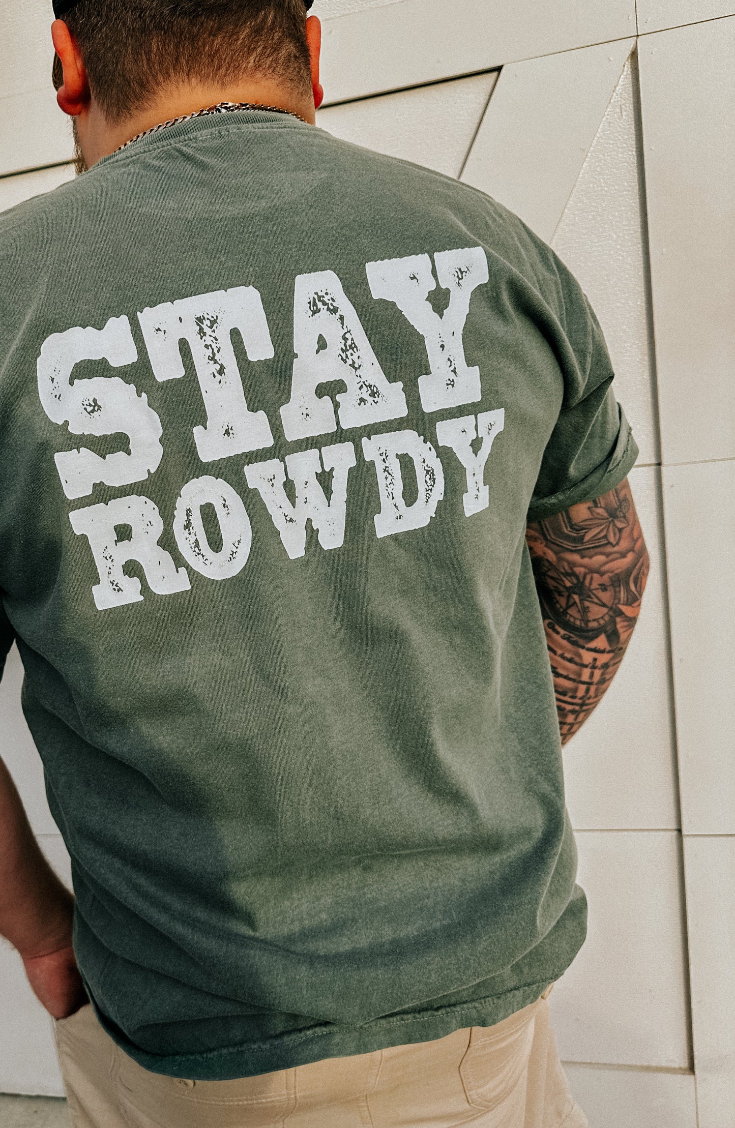 STAY ROWDY POCKET TEE