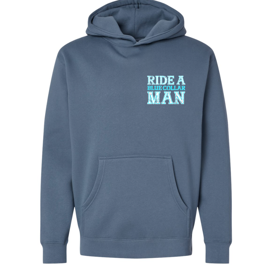 RIDE A BLUE COLLAR MAN HOODIE