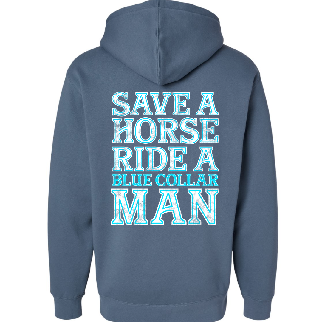 RIDE A BLUE COLLAR MAN HOODIE