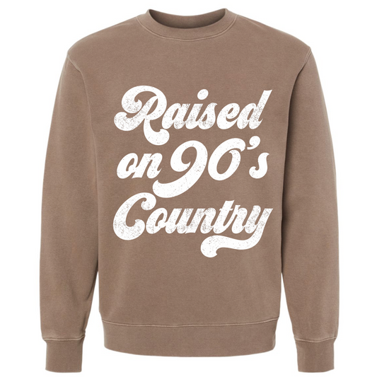 (OVERSIZED DESIGN) RAISED ON 90'S COUNTRY SWEATSHIRT