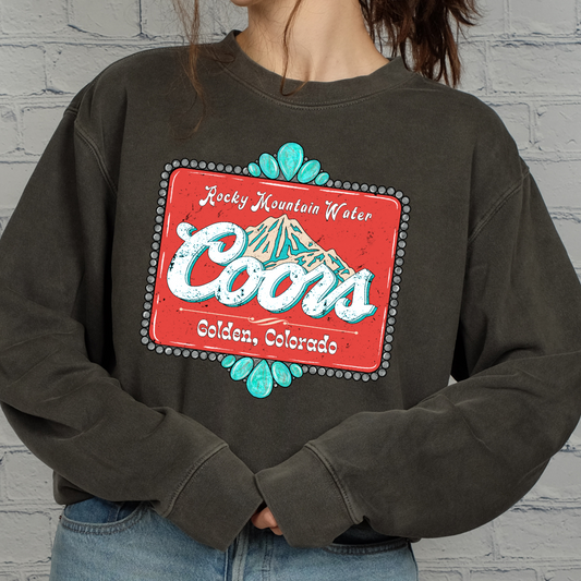 ROCKY MOUNTIAN TURQUOISE SWEATSHIRT