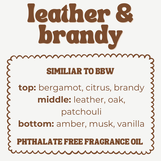 LEATHER & BRANDY JUMBO WAX MELT