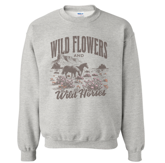 WILD HORSES SWEATSHIRT (READ DESCRIPTION)