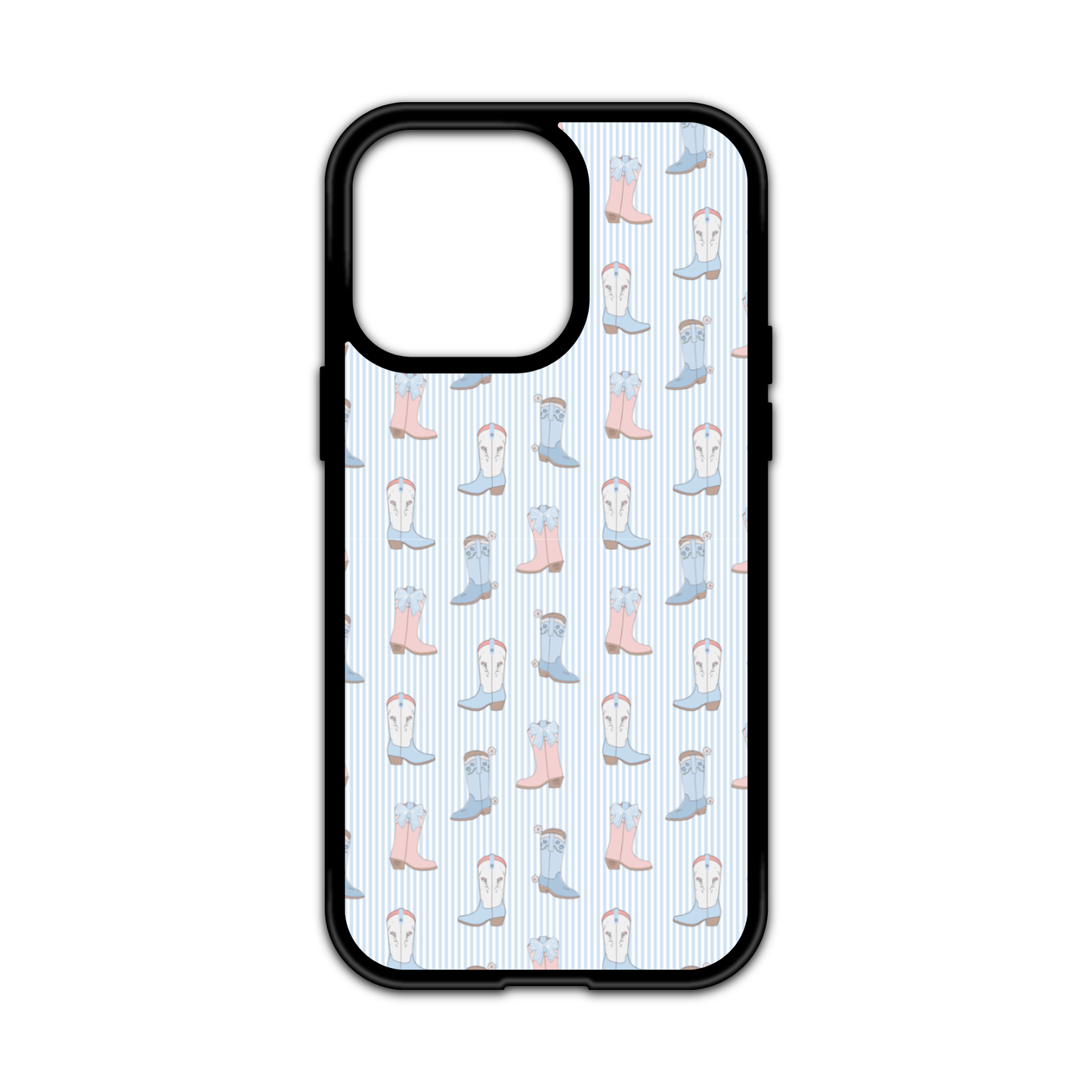 PINESTRIPPED COWBOY BOOTS IPHONE CASE