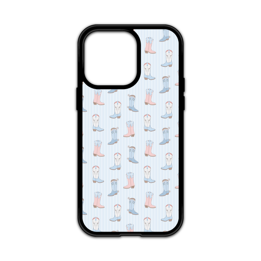 PINESTRIPPED COWBOY BOOTS IPHONE CASE