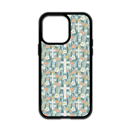 FLORAL CROSS IPHONE CASE