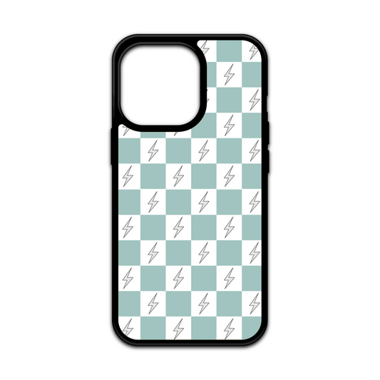 CHECKERED LIGHTENING BOLT IPHONE CASE