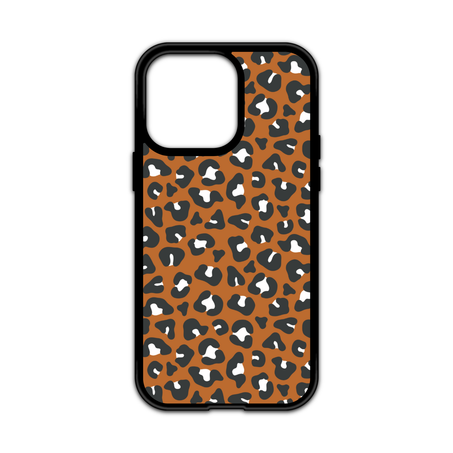 BLACK CHEETAH PRINT IPHONE CASE